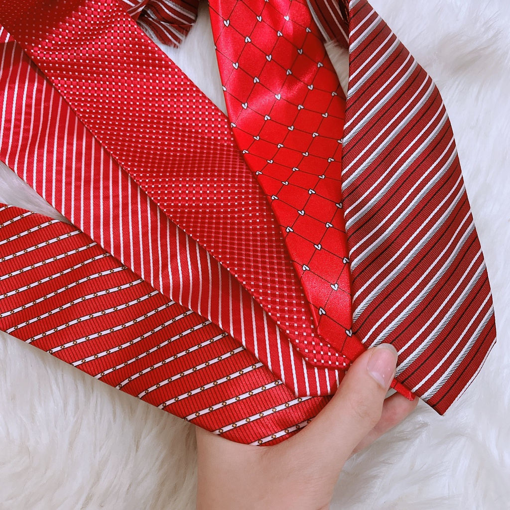 Cà vạt kẻ sọc, họa tiết phong cách Hàn Quốc thời trang dành cho Chú Rể, Nam với nhiều màu tùy chọn
