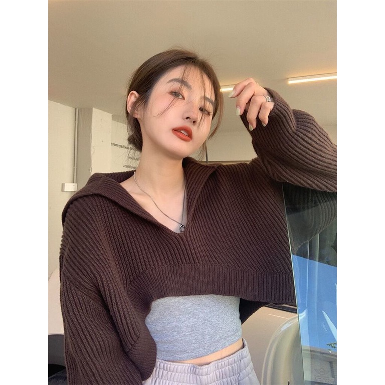Áo Sweater Dệt Kim Thiết Kế Mới Thời Trang Mùa Thu Đông Theo Phong Cách Hàn Quốc