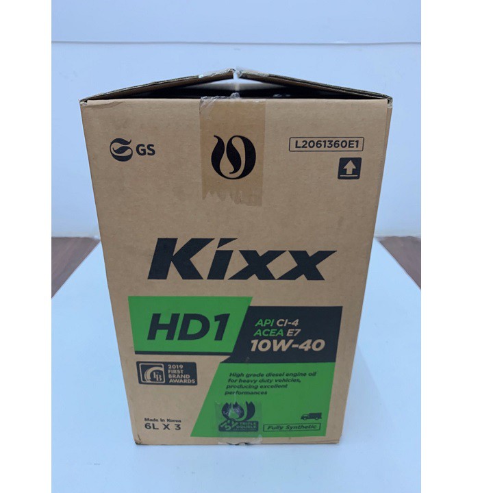 Nhớt động cơ máy dầu KIXX HD1 CI-4 E7 10W40 6L | Nhập khẩu Hàn Quốc | Hibucenter