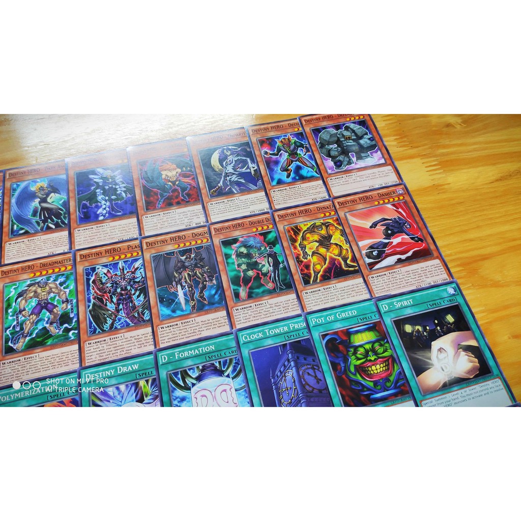 Bài Yugioh ❤️FREESHIP❤️ Thẻ bài Yugioh D-HERO Edo Phoenix deck 54 lá