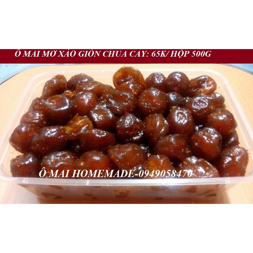 Ô MAI MƠ XÀO GIÒN CHUA CAY, CHUA NGỌT 500g/ hộp( hsd  6 tháng) | BigBuy360 - bigbuy360.vn
