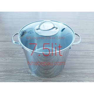 [NỒI ỐNG 1250k =>1150k] NỒI HẦM INOX 304 XK 24CM 7.5 LÍT