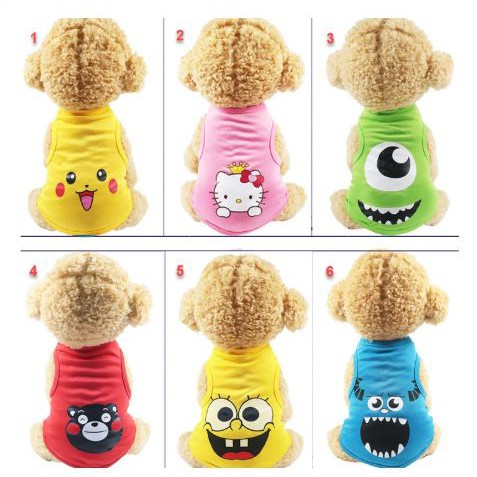 Áo hè cho chó mèo random mẫu - Lida Pet Shop