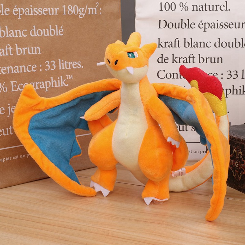 JS Ready Stock Pokémon Charizard Plush Doll XY Version Charizard 23cm Anime Doll