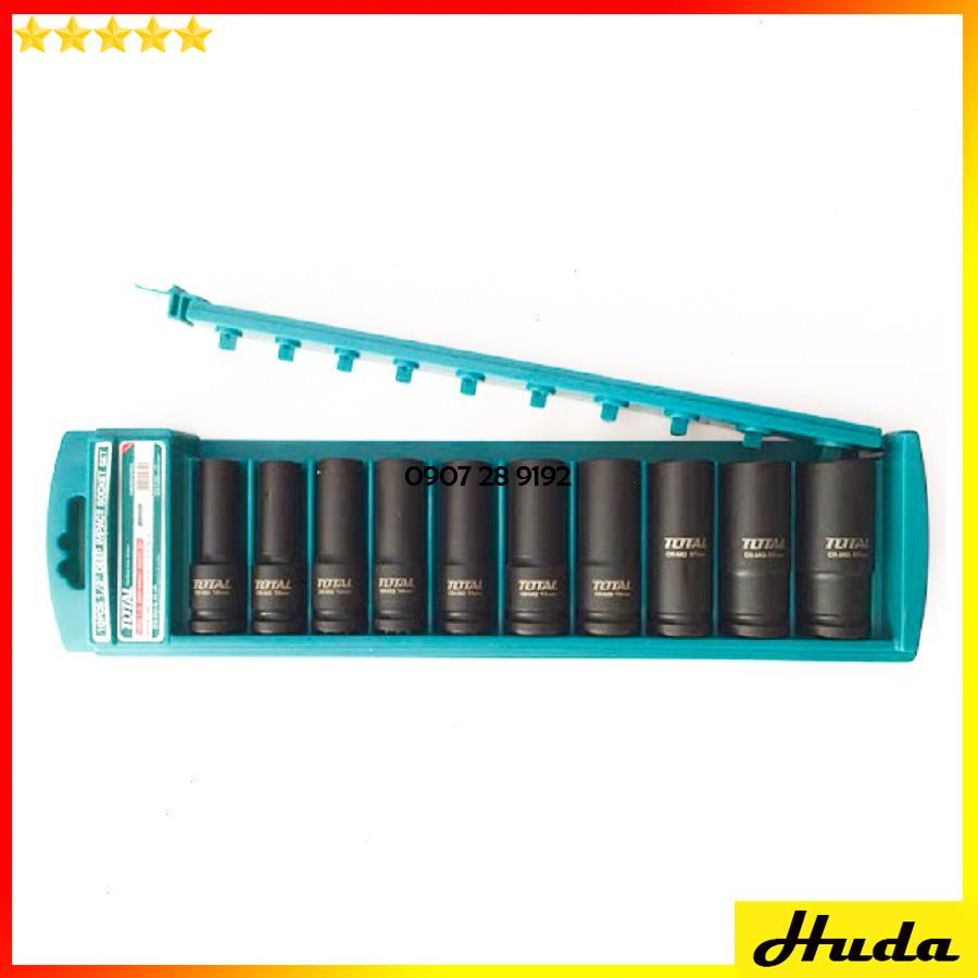 Bộ 10 đầu khẩu tiếp tuýp 1/2 inch Total Ingco ngắn dài nhiều kích thước tiện dụng 1234