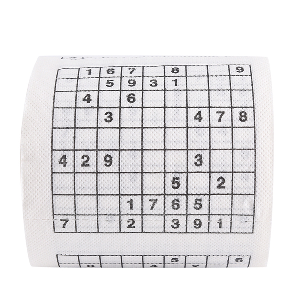 1 Cuộn 2 Cuộn Giấy Vệ Sinh In Hình Sudoku Vui Nhộn