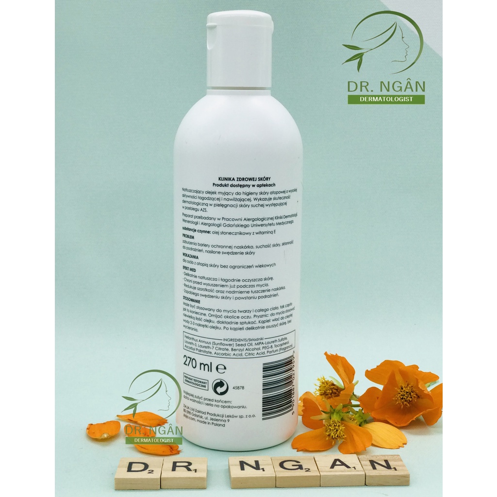 [Xáchtay-Balan] DẦU TẮM DỊU NHẸ ZIAJA MED ATOPIC 270ml - Làm sạch da dịu nhẹ, chăm sóc da khô, chàm, kích ứng. | BigBuy360 - bigbuy360.vn