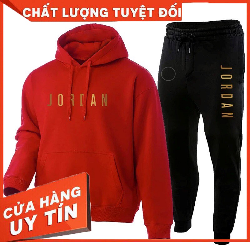 Bộ quần áo set nỉ thu đông jordan ấm áp bộ quần áo nỉ cao cấp giữ nhiệt