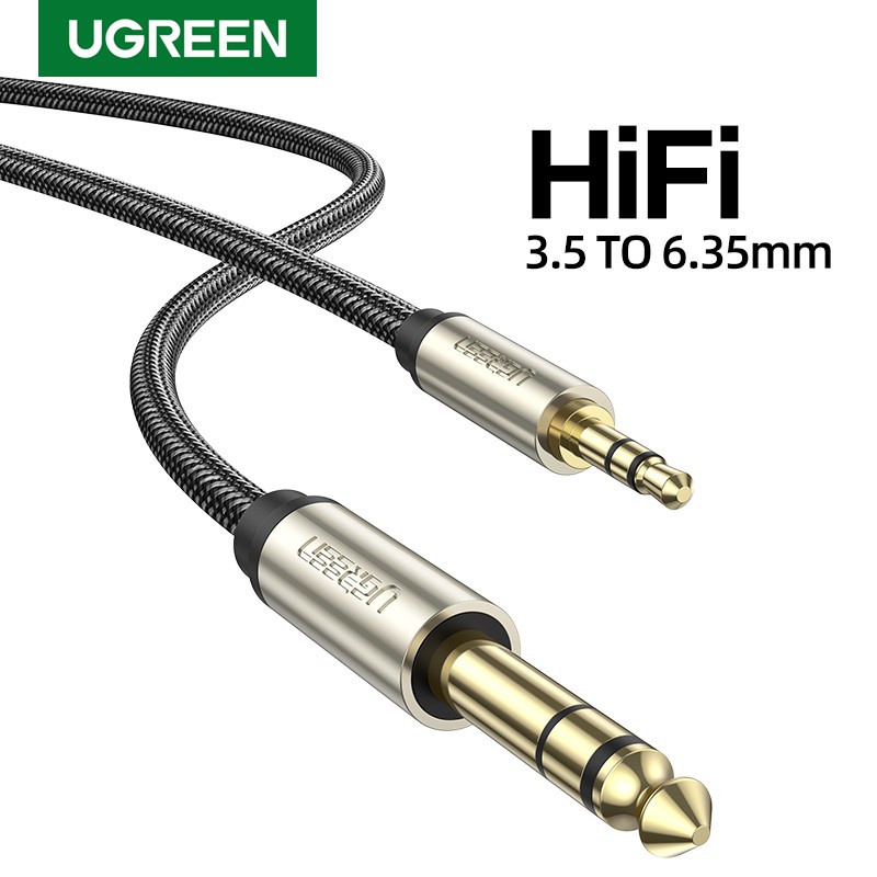 Cáp âm thanh 3.5mm sang 6.5mm Ugreen 10625 40803 40804 40805 10630  AV127 Chình Hãng