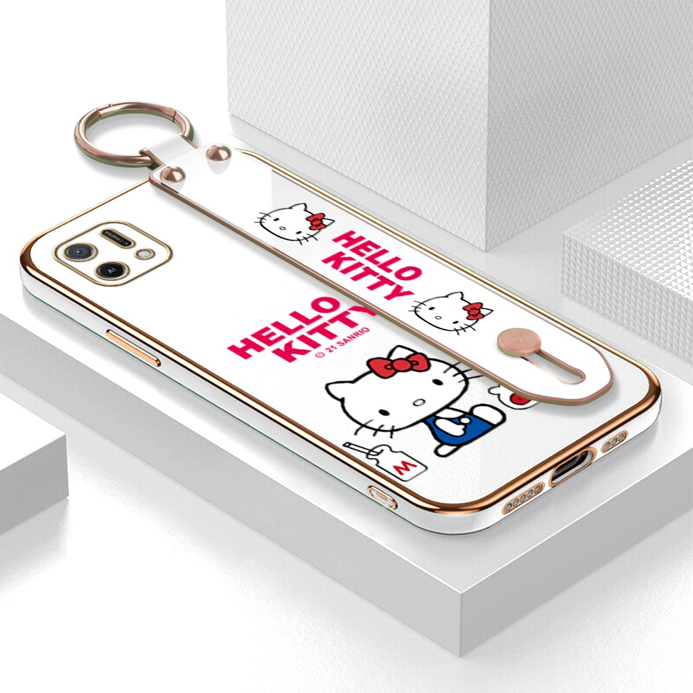 Ốp Điện Thoại TPU Mềm Bảo Vệ Ống Kính Hình Hello Kitty Cho OPPO A7 AX7 A72 A73 A5s AX5s A54 A53s A54s