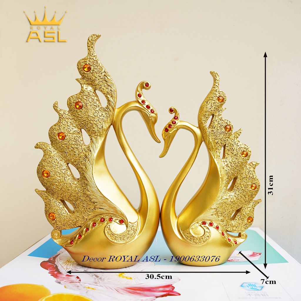 DECOR ĐỀ BÀN ĐÔI THIÊN NGA UYÊN ƯƠNG ẤN TƯỢNG – Màu Vàng Ánh Kim- Mã: TN086