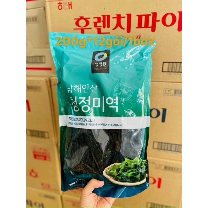 200g Rong biển khô nấu canh Hàn Quốc gói lớn Daesang