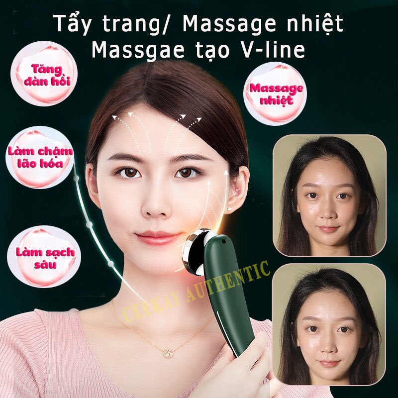 Máy massage mặt cầm tay ion hai ánh sáng - Kiểu Máy mát xa mặt mini có thể massage mắt di tinh chất