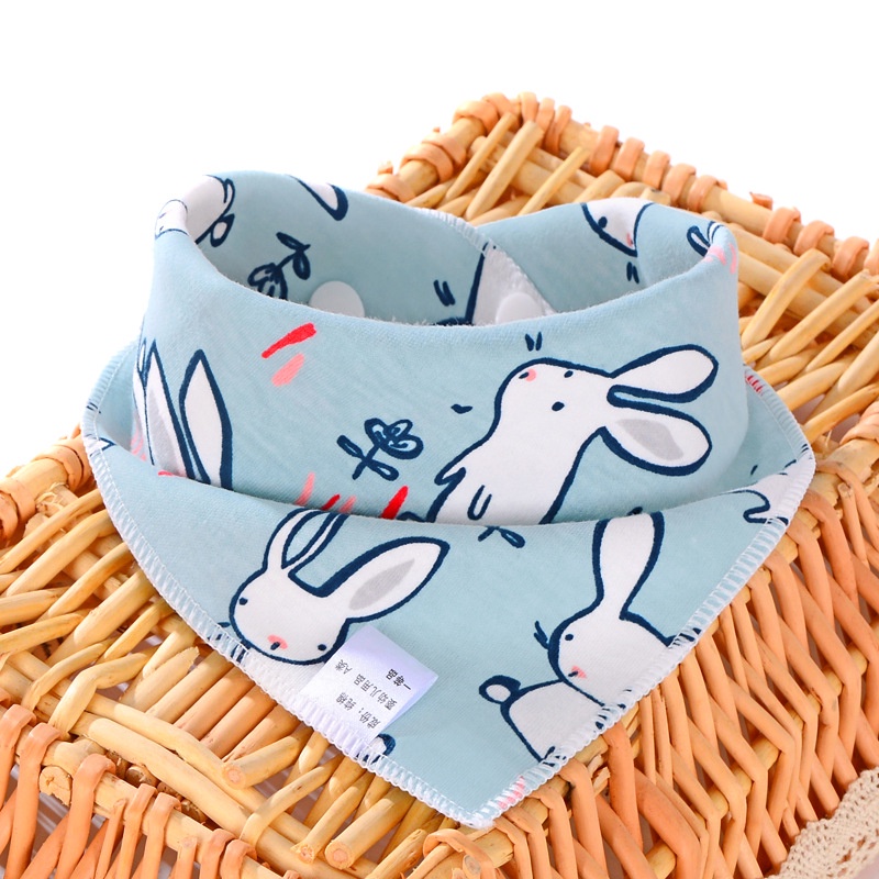 1 Yếm Ăn Tam Giác Vải Cotton Cho Bé