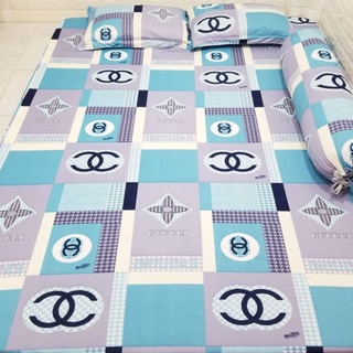 BỘ DRAP  CHANEL THUN HÀN QUỐC  3 màu [ 4 MÓN : 1 GA TRẢI GIƯỜNG, 2 VỎ GỐI NẰM, 1 VỎ GỐI ÔM ].