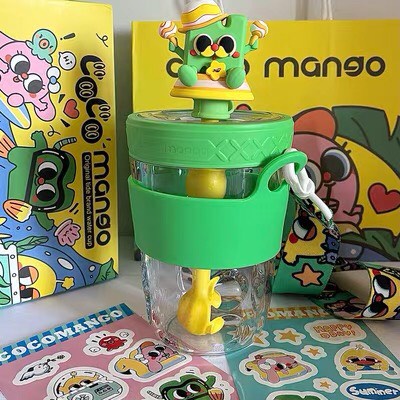 Bình Nước Cocomango Tritan Hình Hoạt Hình Đáng Yêu Dễ Thương