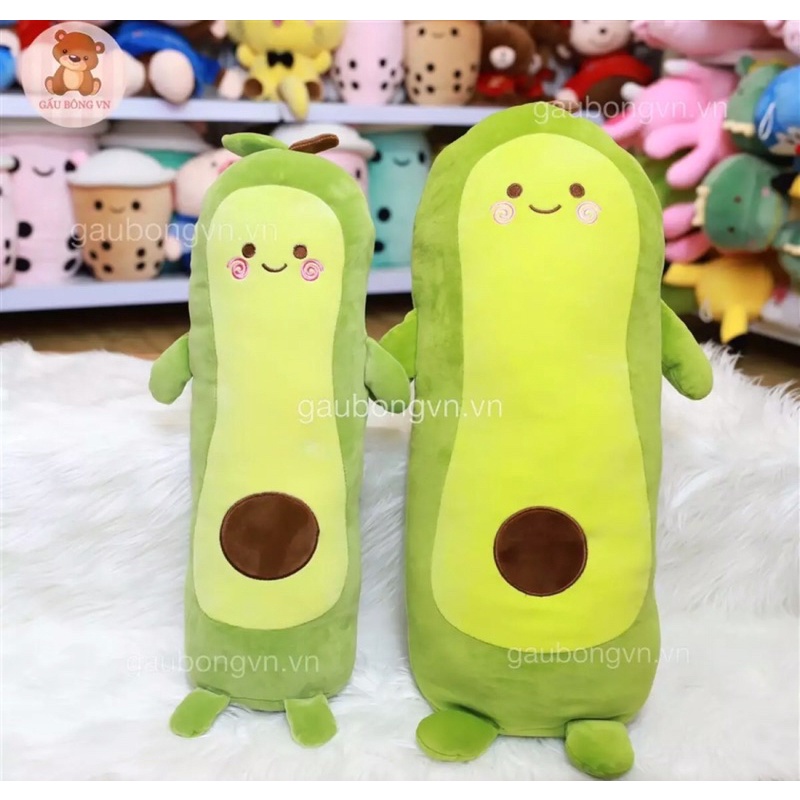 Gấu bông gối ôm quả bơ size đại 90cm nhồi bông đáng yêu ngộ nghĩnh nhồi bông..