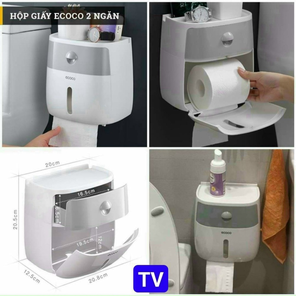 Hộp giấy vệ sinh dán tường ECOCO