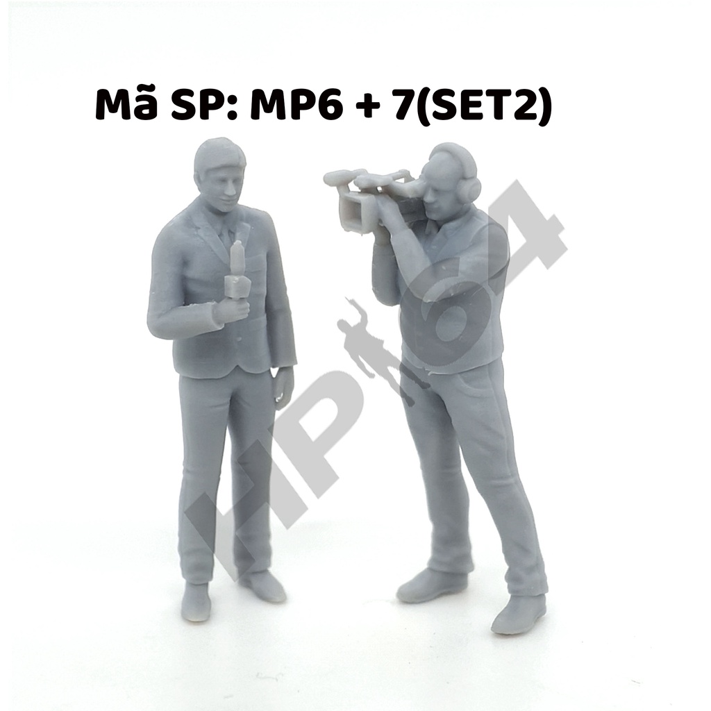 Mô hình nhân vật thô chưa sơn tỉ lệ 1/64 Male Photographer