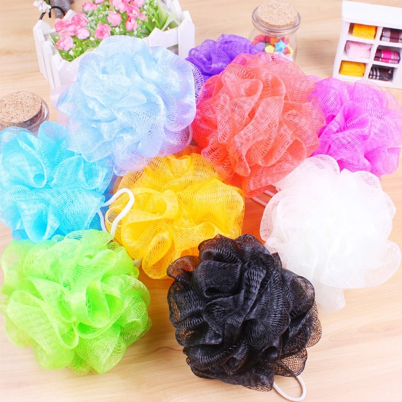 Bông tắm lưới mềm tẩy tế bào chết làm sạch cơ thể có dây treo tiện lợi