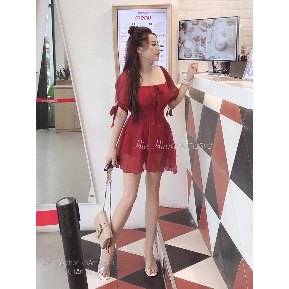 VÁY VOAN NGẮN THẮT NƠ (CÓ QUẦN TRONG) XINH XẮN THỜI TRANG THIẾT KẾ VESTA VV04 | BigBuy360 - bigbuy360.vn