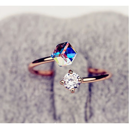 RẺ VÔ ĐỊCH  NHẪN 2 VIÊN ĐÁ XINH XẮN,CHỈNH CỠ DÀNH CHO NỮ