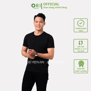 Áo Thun Nam, Áo Phông Hàng Hiệu Cao Cấp Cổ Tròn  Nhật Bản Gold Rhino  Ori Kháng Khuẩn Khử Mùi Cotton Màu Đen