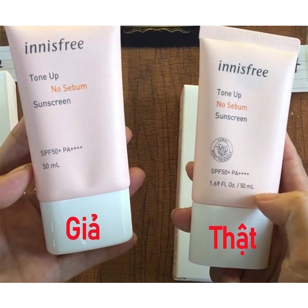 Kem Chống Nắng Kiềm Dầu Innisfree Tone Up No Sebum Sunscreen SPF50/PA++++ 50ml Nâng Tone Hồng - mẫu mới 2022