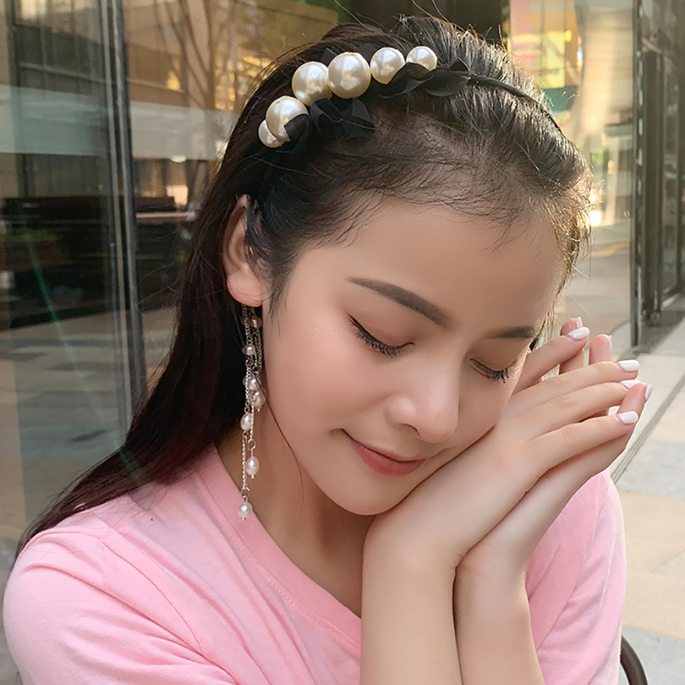 Cài tóc đính ngọc trai giả phong cách sang trọng cho nữ