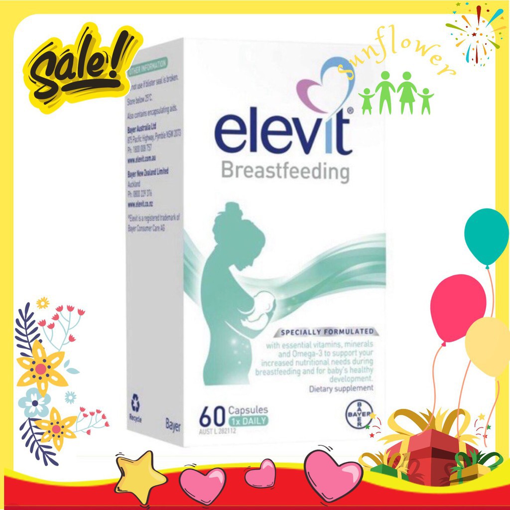 Elevit Breastfeeding bổ sung Vitamin cho phụ nữ sau sinh và cho con bú - hộp 60 viên