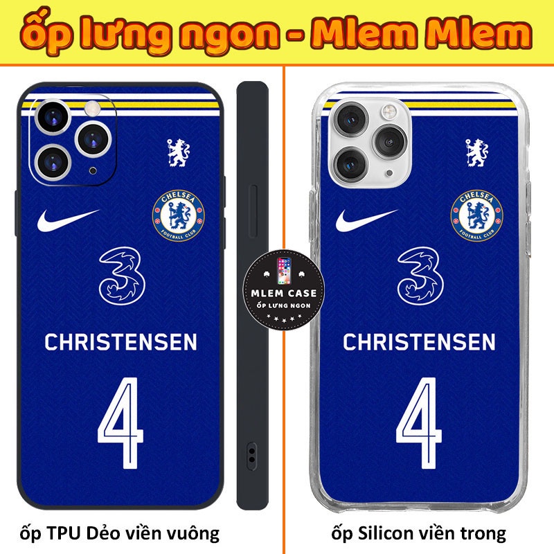 🔥Ốp iPhone CHRISTENSEN Chelsea Số 4 🔥Logo Nike Three UK iphone 6s 6 7 8 Plus X Xr Xs Max 11 12 13 Pro Max BALL205