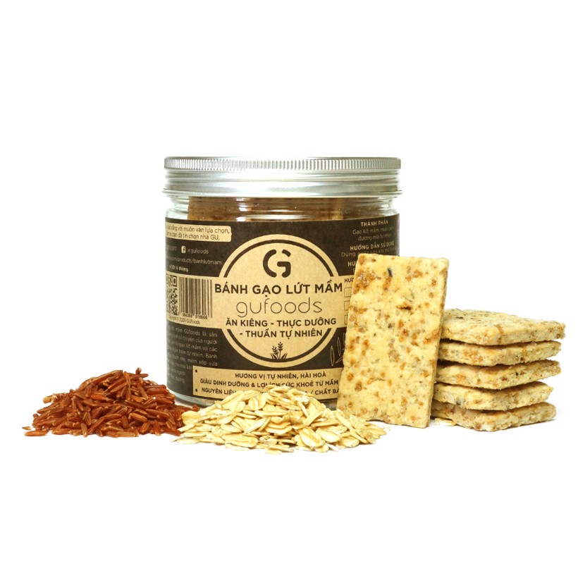 [Mã GROSALEHOT giảm 8% đơn 250K] Bánh gạo lứt mầm GUfoods - Ăn kiêng, Thực dưỡng, Thuần tự nhiên | BigBuy360 - bigbuy360.vn