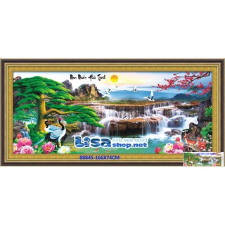 Tranh thêu NON NƯỚC HỮU TÌNH 88845 (166x74cm) chưa thêu