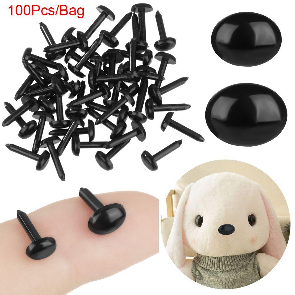Túi 100 Mũi Nhựa Hình Oval Kích Thước 4X5MM / 5X7MM Dùng Làm Phụ Kiện DIY Cho Thú Cưng