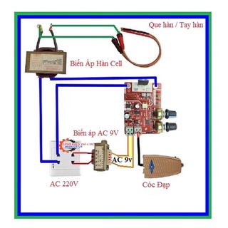 Mạch timer xung kép BTA 100,có hiển thị LED dùng chế máy hàn cell