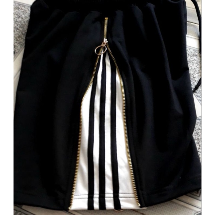 XPstore Quần short 3 sọc phối dây kéo Nam Nữ (Ảnh thật)