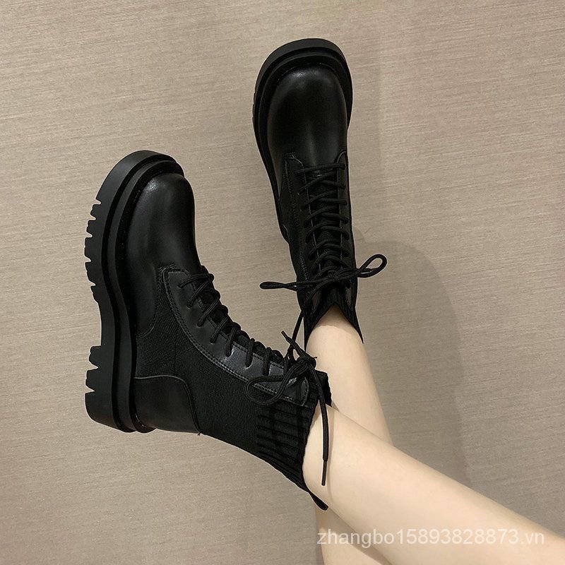 Giày Bốt Cổ Cao Đế Dày Thời Trang Hàn Quốc Cho Nữ 2020 H7Ei DR. MARTENS