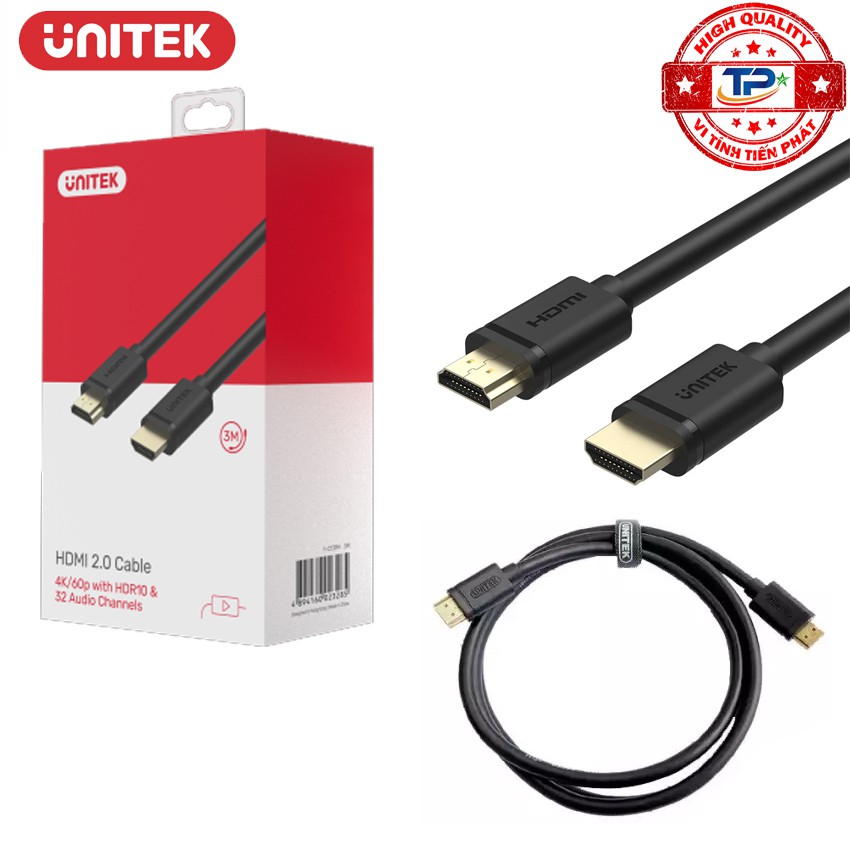 [Mã ELHACE giảm 4% đơn 300K] Cáp HDMI 2.0 4K Ultra HD và 3D Unitek Y-C139M dài 3m - V2.0