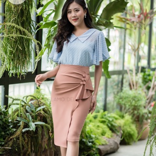 Chân váy bút chì tà nơ đắp chéo thiết kế cao cấp