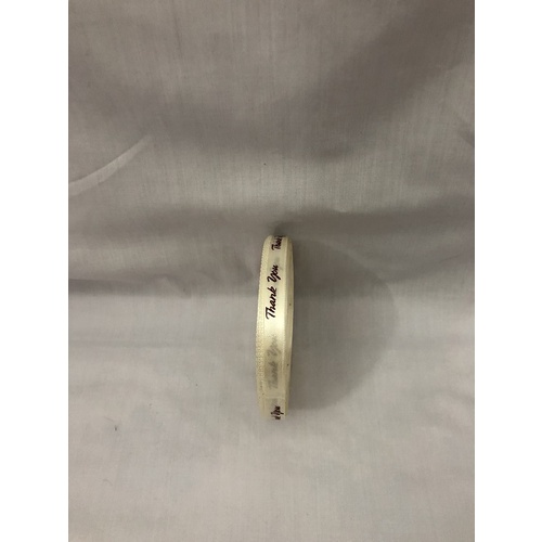 Ruy băng lụa 1 cm chữ "THANK YOU" đủ màu/cuộn