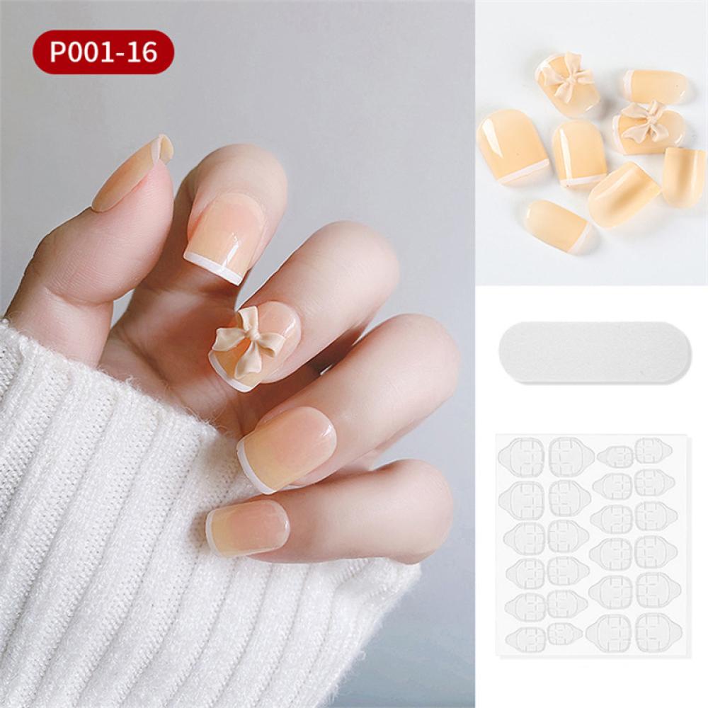 Bộ 24 Móng Tay Giả Nhiều Màu Có Thể Tái Sử Dụng F2M1