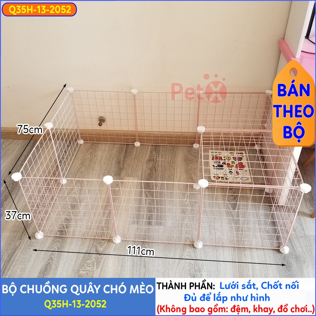 Quây chuồng chó mèo Petoka lắp ghép nuôi thú cưng sơn tĩnh điện giá rẻ