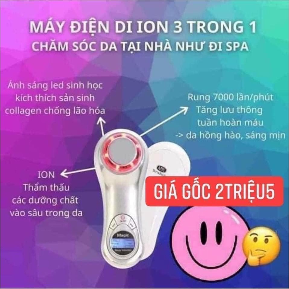 Máy điện di massage MTC SKIN &amp; BODY GALVANIC ION SKIN MASSAGE Hàn Quốc