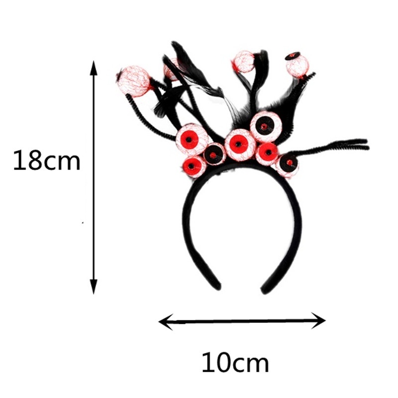 Băng Đô Cài Tóc Hình Đôi Mắt Máu Me Rùng Rợn Hóa Trang Halloween