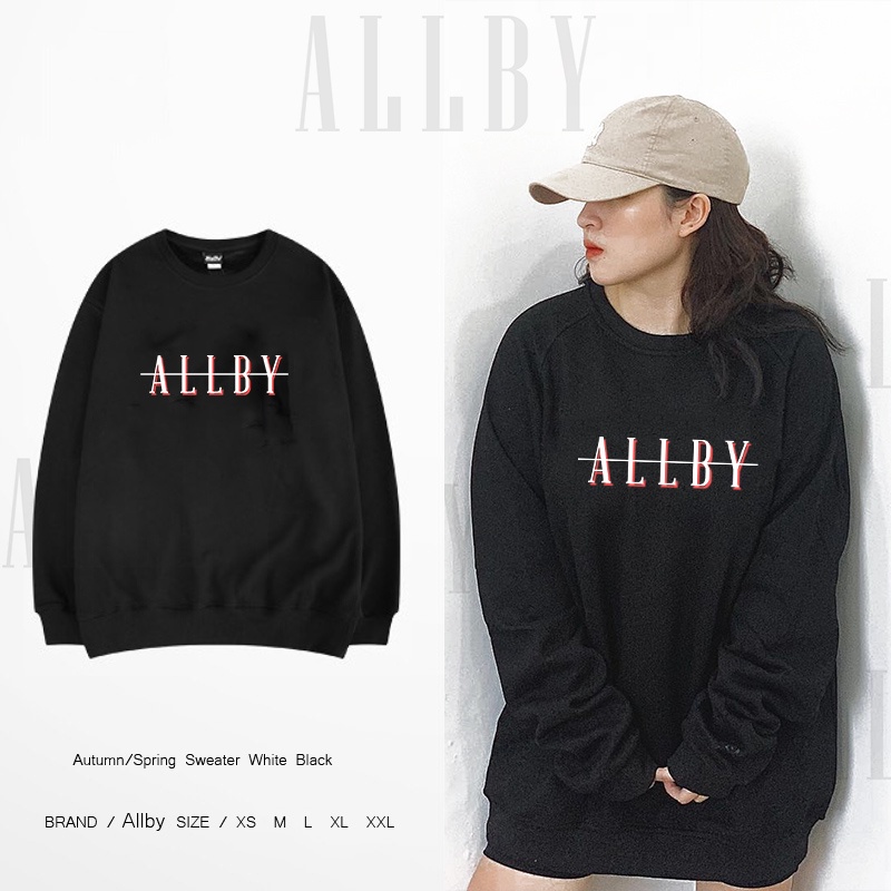 Áo Sweater Nam Nữ nỉ da cá form rộng Allby Redline , áo hoodie unisex phong cách hàn quốc