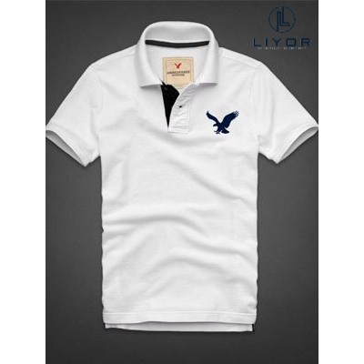 Áo thun nam có cổ thêu hình chim ưng phù hợp với dáng người dưới 85kg (nhiều màu) - Liyor - ACB4001