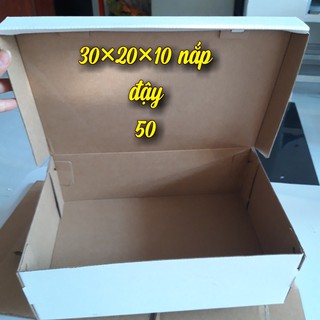 50 hộp 30x20x10 cm nắp đập ( hộp đựng giày)