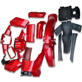 Bộ nhựa nguyên sinh ABS xe Honda-DREAM II màu đỏ, bền, đẹp full phụ kiện