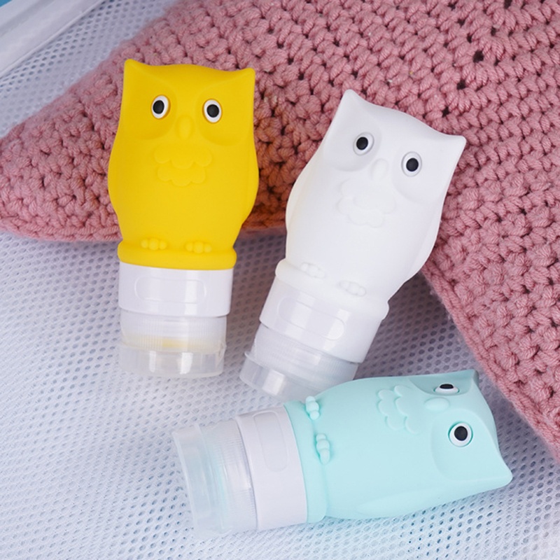 Brroa Bình Đựng Xà Phòng Bằng Silicon Hình Cú Mèo Chống Rò Rỉ Tiện Dụng Khi Đi Du Lịch