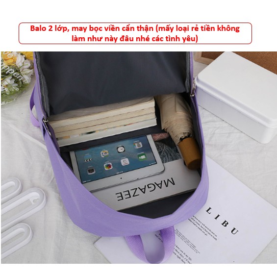 Balo nữ - cặp sách đi học - unisex ulzzang chống thấm giá rẻ BDBAG 1hitshop MKZ93